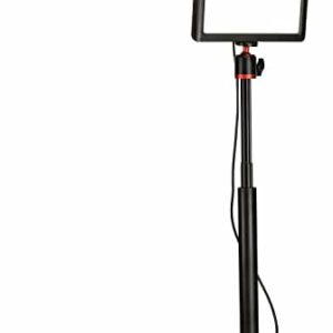 Rollei Lumis Key-Light, LED Videolicht inkl. Tischstativ mit Fernbedienung am Kabel zum Ausleuchten von Video-Streams und Konferenzen 28555 schwarz