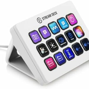 Elgato Stream Deck MK.2 White – Studio-Controller, 15 Makrotasten, Auslösen Von Aktion In Apps Und Software Wie OBS, Twitch, Youtube Und Anderen, Für Mac Und PC