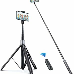 ATUMTEK 150CM Selfie Stick, TikTok Selfie-Stick mit Hochbelastbarem Aluminium und Rutschfesten Handy-Stative Füßen für iPhone/Android-Handy Selfie, Videoaufnahme, Videoblogs und Live-Streaming