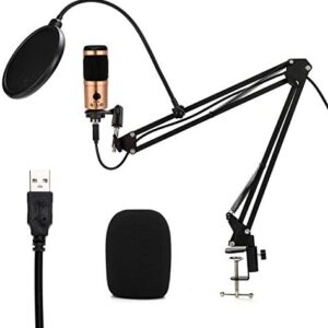 GELID Voce USB Mikrofon – PC Kondensatormikrofon für Podcast, Streaming & Gesang, Komplett-Set inkl. Tischhalterung, Microphone