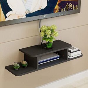 HAI+ Schwebender TV-Regal, Wandmontage, Medienkonsole, Router, DVD-Regale, für PS4/Kabelbox/DVD-Player/Spielkonsole, Streaming-Media-Ausrüstung
