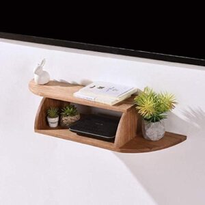 FHKBB Speicherregal WiFi Router Rack TV Set-Top-Box Wand schwimmende Unterstützung Set-Top-Box Streaming Media-Ausrüstung Spielekonsole Wandhalterung Regal (Größe: 54 cm)