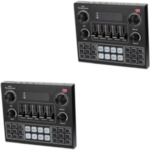 ibasenice 2st Soundkarte Werkzeug Tragbarer Sprachwechsler Stimmverzerrer Klang Audiokarte Tonwechsler Ton Für Live-streaming Audiomischer Handy Ausrüstung V9 Abs