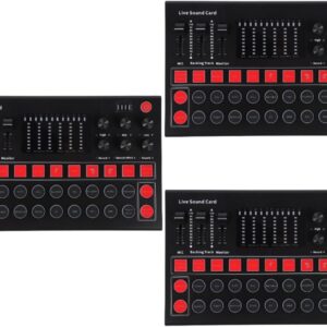 Housoutil 3St Soundkarte für Live-Geräte podcast sound mixer Sprachwechsler-Gerät Studio-Audiomischer schallplattenspieler Soundkarten Stimmwechsler Stimmenkontrolle Ausrüstung Werkzeug