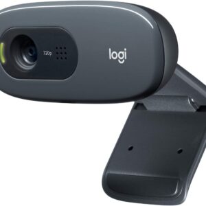 Logitech C270 Webcam, HD 720p, 60° Sichtfeld, Fester Fokus, Belichtungskorrektur, USB-Anschluss, Rauschunterdrückung, Universalhalterung, Für Skype, FaceTime, Hangouts, etc. – Schwarz