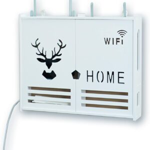 Router-Box, Router-Aufbewahrungsbox, WLAN-Router, Verstecken, Organizer-Box, WLAN-Fernbedienung, Aufbewahrungsbox für Spielkonsole, Streaming-Media-Ausrüstung, C39 x 7,5 x 24 cm (Farbe: A58 x 9,5 x 48