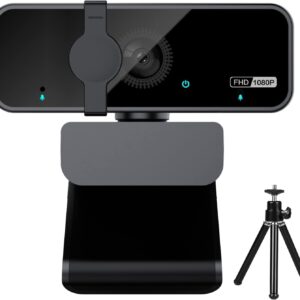 OITTIRA Webcam für PC, Full HD 1080P Webkamera mit Mikrofon, 105° Weitwinkel Webcam für Streaming und Video, Aufnahme, Kompatibel mit PC/Laptop Skype/Studio/Zoom/Facetime