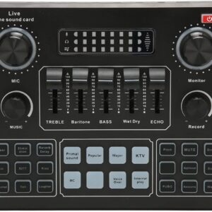 Live-Soundkarte, Podcast-Ausrüstung, Mehrere Soundeffekte, Externes -Sound-Mixer-Board für Live-Streaming zu Hause, KTV