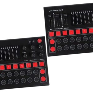 Veemoon 2St Soundkarte für Live-Geräte Live-Streaming-Sound Tonwechsler podcast sound mixer schallplattenspieler Werkzeug zum Ändern der Computerstimme Live-Soundkarten Rechner Ausrüstung