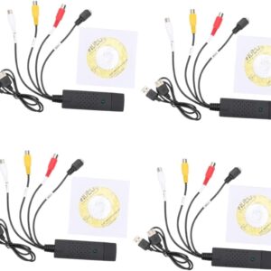 BESTonZON 4 Stück Videoaufnahmekarte Videorecorder Videoaufnahme für das Fernsehen Live-Streaming-Gerät aus Kunststoff VHS zu digital konverter USB Ausrüstung Zubehör Capture-Karte Plastik