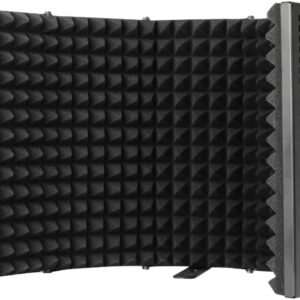 Benefischl Mikrofon Tragbares TischgeräT Schallabsorbierender Schaumreflexionsfilter Mikrofon Schalldichte AusrüStung für Audioaufnahmen 5 Panel