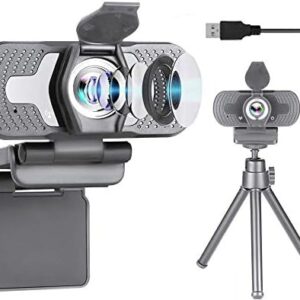 DERICAM 1080P Webcam mit Mikrofon, USB Computer Webkamera, Plug Mit Play Desktop und Laptop-Webcam für Windows Mac OS, für Videoanrufe, Streaming, Konferenz, Spiele, Online Unterricht