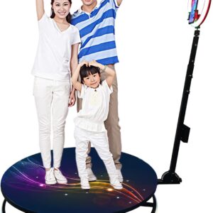 ATHUAH ATHUAH 360 Photo Booth Machine, Spinner Automatic Photo Booth, Videoplattform-Surround-Shooting-Ausrüstung, Kamera mit drehbarem Selfie-Spin-Grad für Live-Streaming, Weihnachtshochzeit