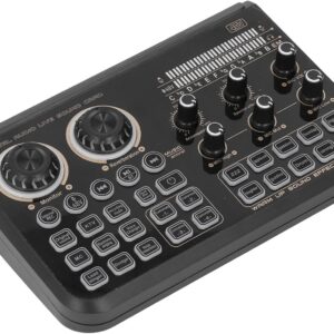 Professioneller Audiomixer, Live-Soundkarte und Audio-Interface mit Multi-Mixer-Effekten, Ausrüstung für Podcast-Produktionsstudios, Perfekt für Streaming, Podcasting und Gaming