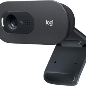 Logitech C505 HD Webcam, 720p externe USB Kamera für den Computer-Bildschirm mit Langstreckenmikrofon, Kompatibel mit PC und Mac – Schwarz