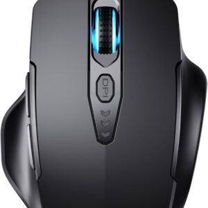 Maus Mit Kabel, ergonomisches Design, bis zu 7200 DPI einstellbar mit 6 Tasten, Computer Maus PC Laptop Computer,Plug & Play,Matte Black