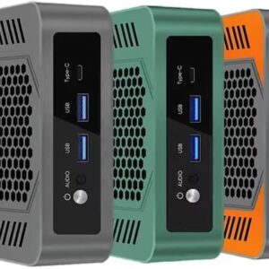 Mini PC Gamer,R9 7940HS, 2X DDR5 RAM, USB4.0, Dual LAN, NVMe SSD, Win 11 Pro, WiFi 6E, Compact Gaming Desktop Computer, 4K Output, Home Office & Gaming