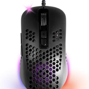 Shepard GM-620L Gaming Maus mit Kabel, Computer Maus, Ergonomische Gaming Maus mit Seitentasten, PC Maus 5 Programmierbaren Tasten, RGB Led Computermaus, USB Maus 6 DPI-Einstellungen, Schwarz