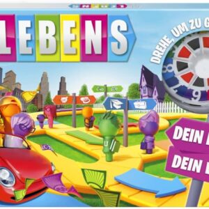 Hasbro Das Spiel des Lebens, Brettspiel für die ganze Familie für 2 – 4 Spieler, für Kinder ab 8 Jahren, enthält Bunte Stifte