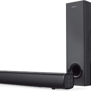 CREATIVE Stage 2.1 Kanal Soundbar mit Subwoofer für TV, Computer und Ultrawidebildschirme, Bluetooth/Optischer Eingang/TV ARC/AUX-Eingang, Fernbedienung und Wandmontage-Kit, Schwarz