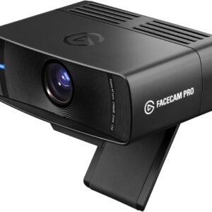 Elgato Facecam Pro, Ultra-HD-Webcam (4K60) für Livestreams, Gaming, Videokonferenzen, Sony-Sensor, fortgeschrittene Lichtkorrektur, bedienbar wie eine DSLR, Weitwinkel, für OBS, Teams, Zoom, PC/Mac
