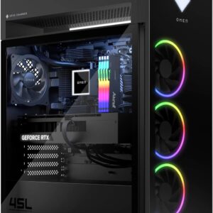 HP OMEN Gaming PC | 45L | AMD Ryzen 9 7950X3D | 32GB DDR5 RAM | 2TB SSD | NVIDIA GeForce RTX 4080 (16 GB) | Win11 | Flüssigkeitskühlung