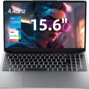 jumper Laptop 15,6 Zoll FHD IPS Display, 12th i5-12450H (bis zu 4,4 GHz), 16 GB DDR4 512 GB NVME SSD Notebook, Vier Stereo-Lautsprecher USB 3.2 x 3/BT5.1/62.7Wh Akku