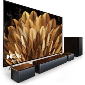 5.1 Soundbar mit Dolby Atmos, 3D Surround Sound System, Soundbar für TV Geräte mit Subwoofer, 2 Rear-Lautsprechern, Sound bar Bluetooth 5.3 mit Einstellbarem Bass, Poseidon D60