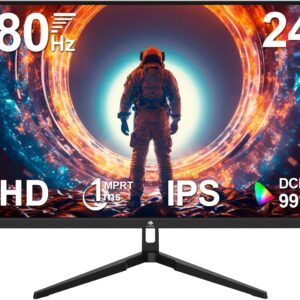 Z-Edge 24 Zoll 180Hz Gaming Monitor 1ms MPRT IPS Panel Full HD 1080P 16:9 LED Bildschirm, 350cd/m² Helligkeit, FreeSync HDR10, DisplayPort1.4 & HDMI2.0, Unterstützt VESA 100x100mm