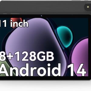 11 Zoll Android 14 Tablet 8GB RAM 128GB + 1TB Erweiterbar Octa-Core Prozessor 7000mAh Langzeit-Akku HD IPS Display Für Streaming, Gaming & Arbeit