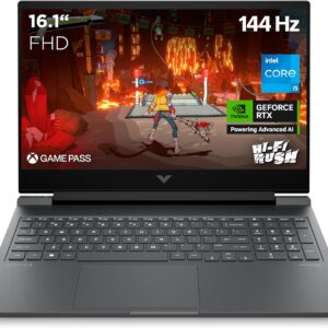 HP Victus Gaming Laptop, 16,1″ FHD Display, 144 Hz, Intel Core i5-14500HX, 16 GB DDR5 RAM, 1 TB SSD, NVIDIA GeForce RTX 4060 (8GB), Windows 11, QWERTZ, Schwarz