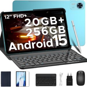 DOOGEE T36 Android 15 Tablet 12 Zoll – 2025 Neues Tablet mit Tastatur, 20 GB + 256 GB/2 TB Tablet mit SIM Card Slot, 4G LTE, 8800 mAh, 90 Hz Octa-Core Gaming Tablet, Tablet mit Stift/Maus/Hülle