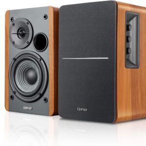 Edifier R1280Ts Verstärke Lautsprecher – 2.0 Stereo Aktive Nahfeldlautsprecher – Studio Monitor Lautsprecher – 42 Watts RMS mit Subwoofer Ausgang – Holzgehäuse, Braun