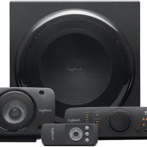 Logitech Z906 5.1 Sound System, Lautsprecher mit 1000 Watt Surround Sound, THX, Mehrere Audio-Eingänge, Fernbedienung, EU Stecker, PC/PS4/Xbox/Stereo-Anlage/TV/Smartphone/Tablet – Schwarz