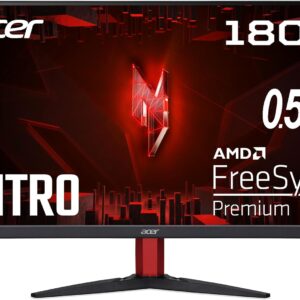 Acer Nitro KG272S3 Gaming Monitor 27 Zoll (69 cm Bildschirm) Full HD, 180Hz, bis zu 0.5ms (GTG), 2xHDMI 2.0, DP 1.2, FreeSync Premium, Schwarz, UM.HX2EE.301