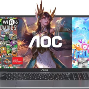 16,1 Zoll Laptop AMD Ryzen7 5700U,bis zu 4.3GHz,RAM 16 GB DDR4 512 GB NVMe SSD, Tastatur mit Hintergrundbeleuchtung Computer,WiFi6,HDMI,1920 * 1080 FHD Computer,Metallgehäuse