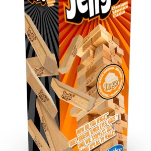 Hasbro Gaming Jenga Classic, beliebtes Geschicklichkeitsspiel für Kinder ab 6 Jahren und bis 2 Spieler – originelles Familien-Spiel – Ostergeschenk für Kinder