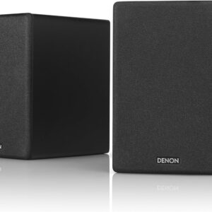 Denon SCN10 Lautsprecher, Zwei-Wege-HiFi-Lautsprecher für TV-Soundsystem, 2 x 65 W, kompatibel mit Empfängern und Verstärkern, Elegantes Design, Schwarz SCN10BKEM