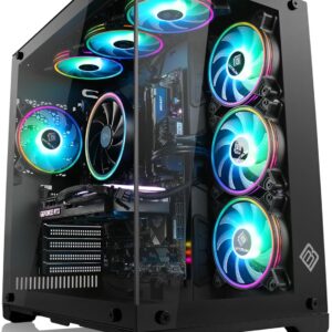 Gaming PC mit Windows 11 Home | AMD Ryzen 7 5700X 8×3.4GHz | GeForce RTX 4070 | 1000GB M.2 NVMe | 32GB DDR4 RAM | Computer für Zocker, Gamer Desktop Rechner zum Spielen | A10110
