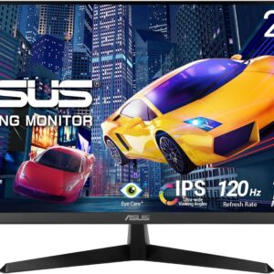 ASUS Eye Care VY279HGR – 27 Zoll Full HD Monitor – 120 Hz, 1ms MPRT, AdaptiveSync, GameFast Input – IPS Panel, Vesa 100×100, 16:9, 1920×1080, HDMI, D-Sub