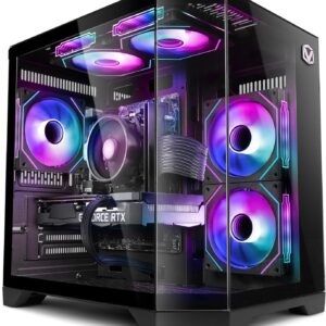 Gaming PC • AMD Ryzen 5 5500 4,2GHz • RTX 4060 16GB • 32GB RAM • 1TB NVMe SSD • Windows 11 • WLAN • Schwarz