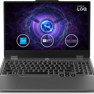 Lenovo LOQ Gaming Laptop | 15.6″ Full HD 16:9 Display | 144Hz | Intel Core i5-12450HX | 16GB RAM | 1TB SSD | NVIDIA GeForce RTX 4060 TGP 105W | G-Sync | Win11 Home | QWERTZ | grau | AI Chip LA1
