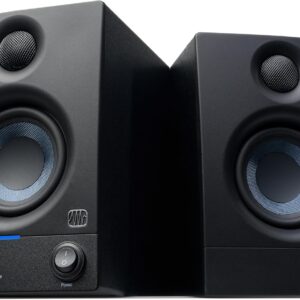PreSonus Eris 3.5 Gen 2, 3,5″-Aktivlautsprecher für Multimedia, Gaming, hochwertige Studio-Musikproduktion, 50 W Leistung,Schwarz