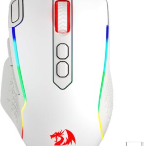 Redragon M810 Pro Kabellose Gaming-Maus, 10000 DPI Kabelgebundene/Kabellose Maus mit Schnellfeuertaste, 8 Makrotasten, 45 Stunden Dauerleistung und RGB-Hintergrundbeleuchtung für PC/Mac/Laptop
