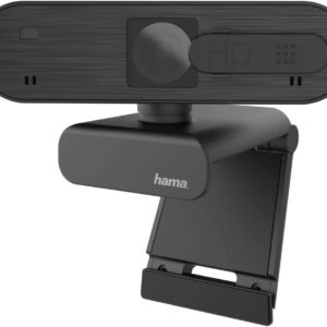 Hama Webcam 1080p Full HD mit Stereo Mikrofon (PC Webcam mit Autofokus und intelligenter Belichtung für Homeoffice und Gaming, 360 Grad schwenkbar, mit Kamera-Abdeckung, 1/4 Zoll Gewinde für Stative)