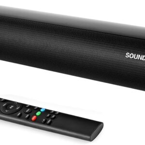 Soundbar für TV-Geräte Computer PC Gaming Lautsprecher mit Fernbedienung, 2.0Kanal 3 Equalizer 30W 20 Zoll Mini Bluetooth5.0 Musik-Box für Heimkino-Unterhaltungssystem mit Cinch, USB, Optisch, AUX