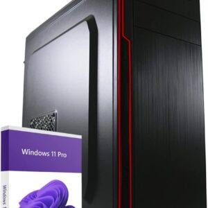 Greed® Ultra V2 PC mit AMD Ryzen 7 5700G – Schneller Rechner + Computer für Büro & Home Office mit 4,6 GHZ, 32GB RAM/Arbeitsspeicher – 1TB SSD + 1TB HDD – DVD+RW – USB3.1 – WLAN, inkl Windows 11 Pro