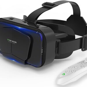VR Brille Handy Virtual Reality mit Fernbedienung, 3D VR-Brille Erleben Sie Spiele und 360 Grad Filme in weicher & komfortabler Glasses für Phone Android 5~7 inc