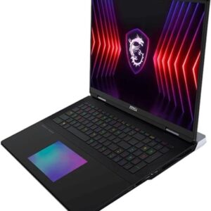 MSI Titan 18 HX A14VIG-080ES Laptop, 45,7 cm (18 Zoll), Intel Core i9 14900HX, 32 GB x 2 RAM, 2 TB SSD, Windows 11 Home, Core Black, spanische QWERTY-Tastatur