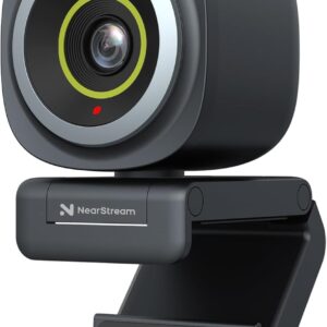 4K Webcam für PC, HDR 1080P 60FPS Streaming Webcam mit Mikrofon,Software Control Einstellbares FOV 45°-95°, Autofokus Computer Kamera für Desktop, Gaming, Videoanrufe(V08AF)